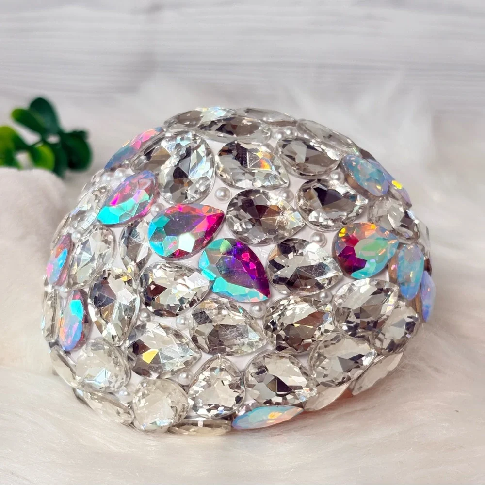 Sparkling Crystal Plush Monster Character Keychain/Bag Charm‎